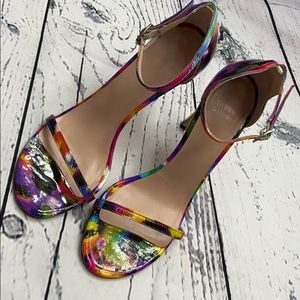 Stuart Weitzman Multicolored Strappy Heels